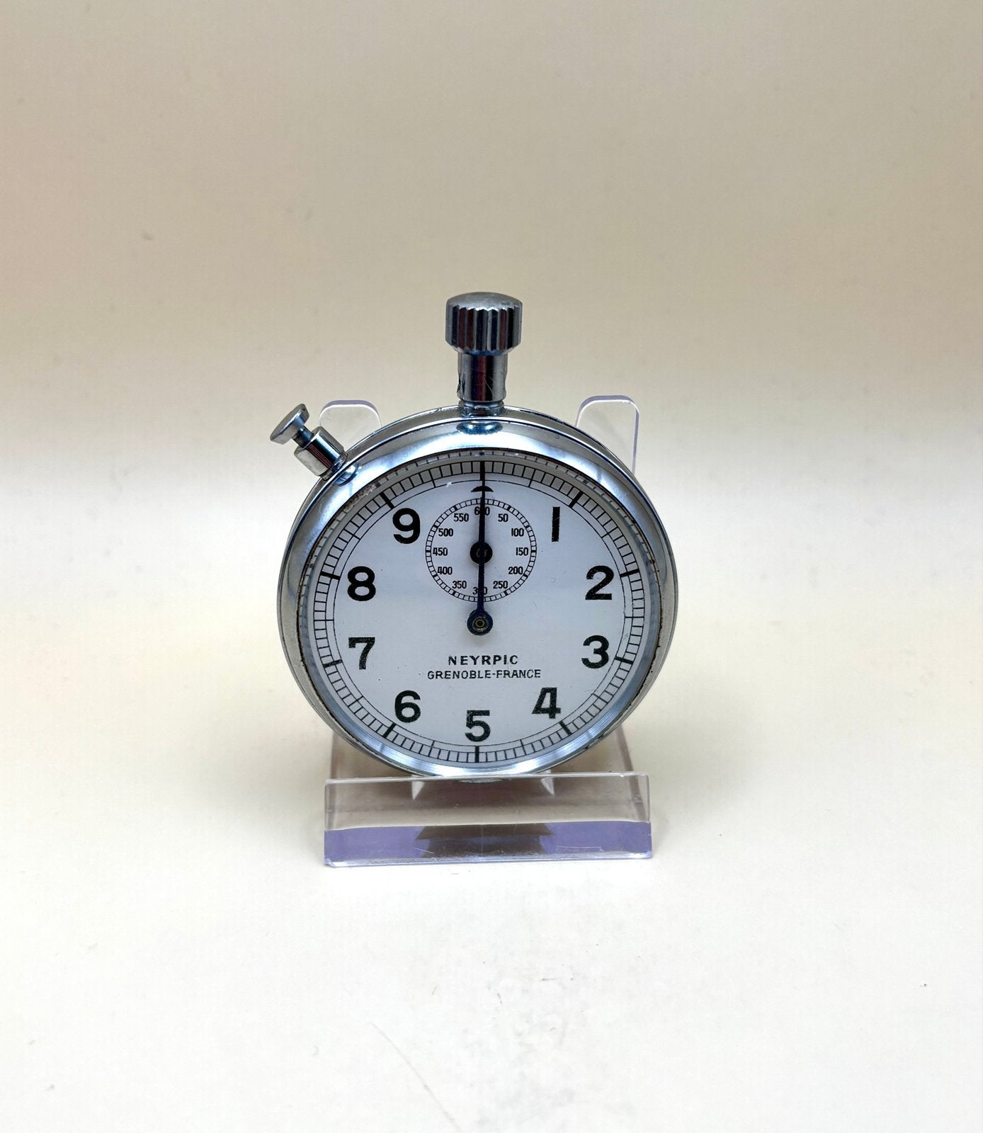 Zeldzame Neyrpic (Lemania) 10 sec Stopwatch Grenoble-France, Ophalen of Verzenden