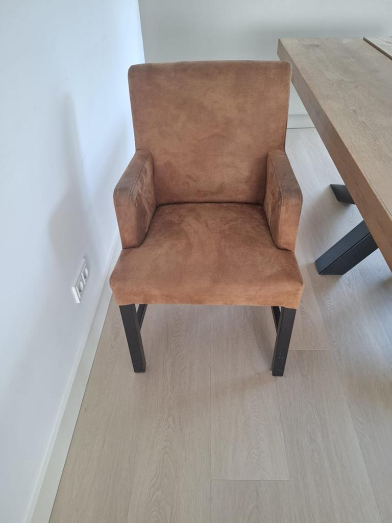 Keijser en Co Eetkamerstoel - Cognac Kunstleder, Huis en Inrichting, Stoelen, Ophalen, Gebruikt, Bruin, Leer
