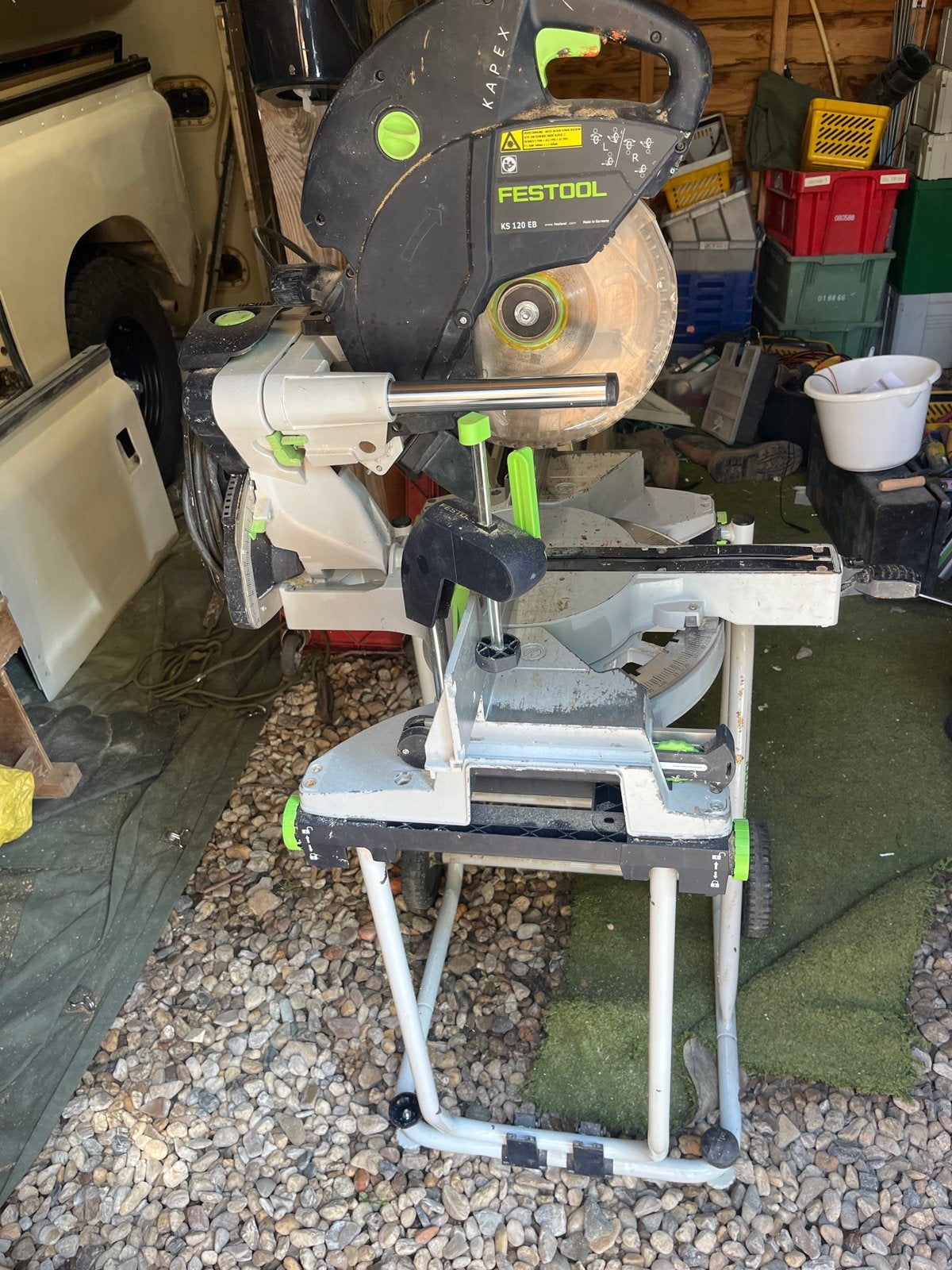 Festool Kapex KS 120 EB Afkortzaag met onderstel, Doe-het-zelf en Verbouw, Gereedschap | Zaagmachines, Gebruikt, 70 mm of meer
