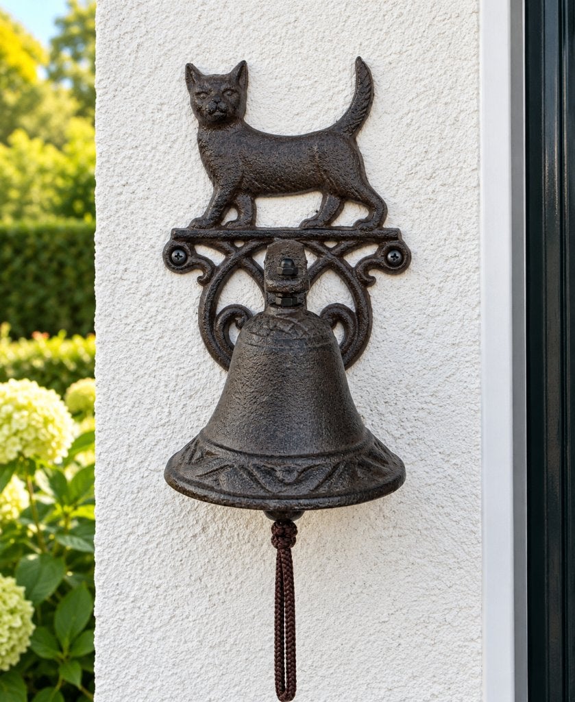 PRACHTIGE GIETIJZEREN DEURBEL – KAT / POES, Nieuw, Info@huisentuindecoratiemarie.nl, Huis en tuin decoratie marie, Peize