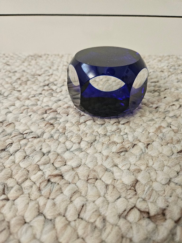 kristal blauw wit paper press bll, Ophalen of Verzenden