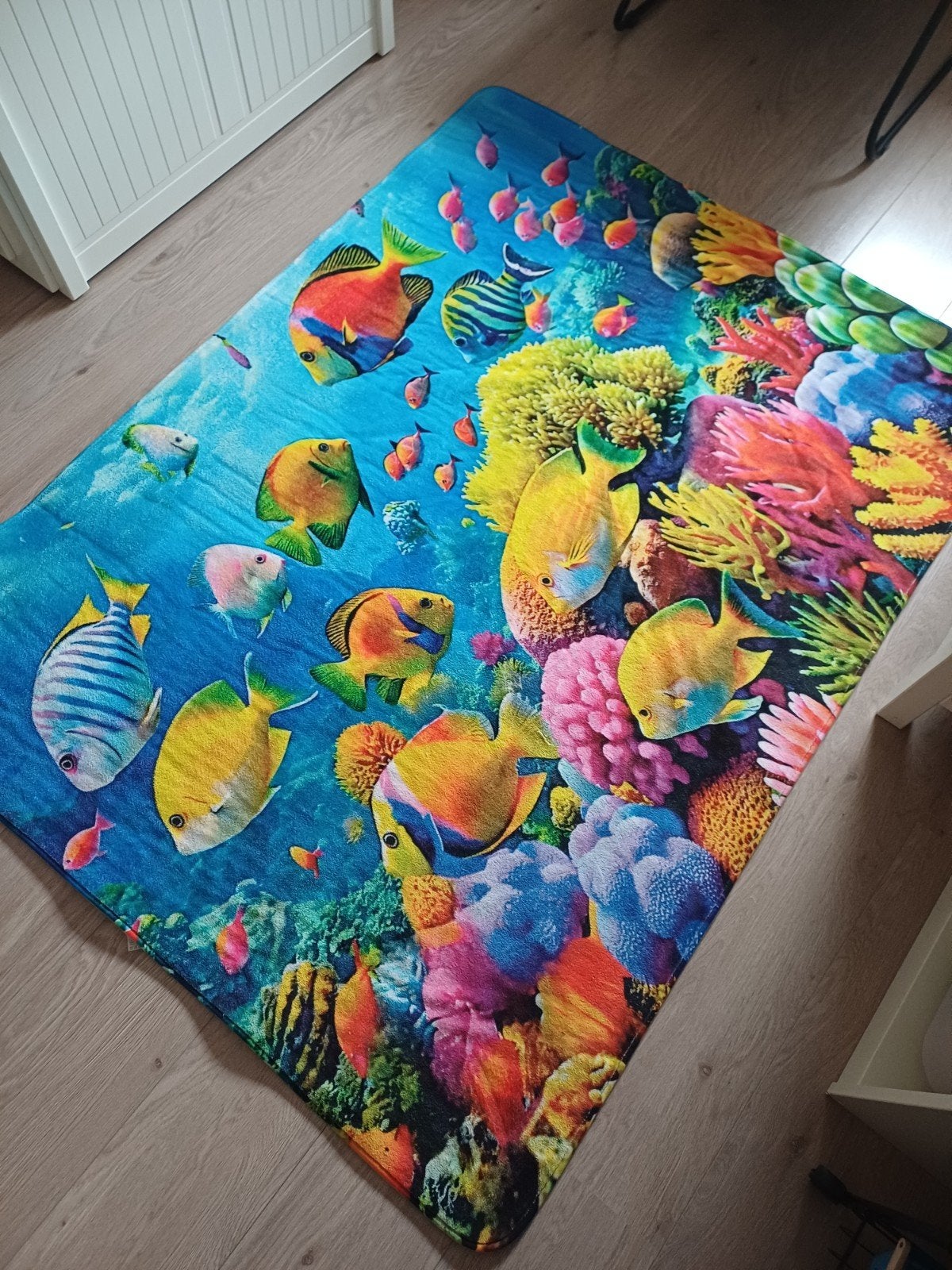 Zgan vloerkleed aquarium vissen 1.60x1.20m, Ophalen, Zo goed als nieuw, Rechthoekig