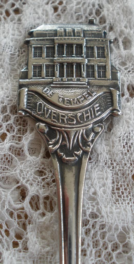 Oud verzilverd lepeltje Overschie - De Tempel (O-BLD), Ophalen of Verzenden