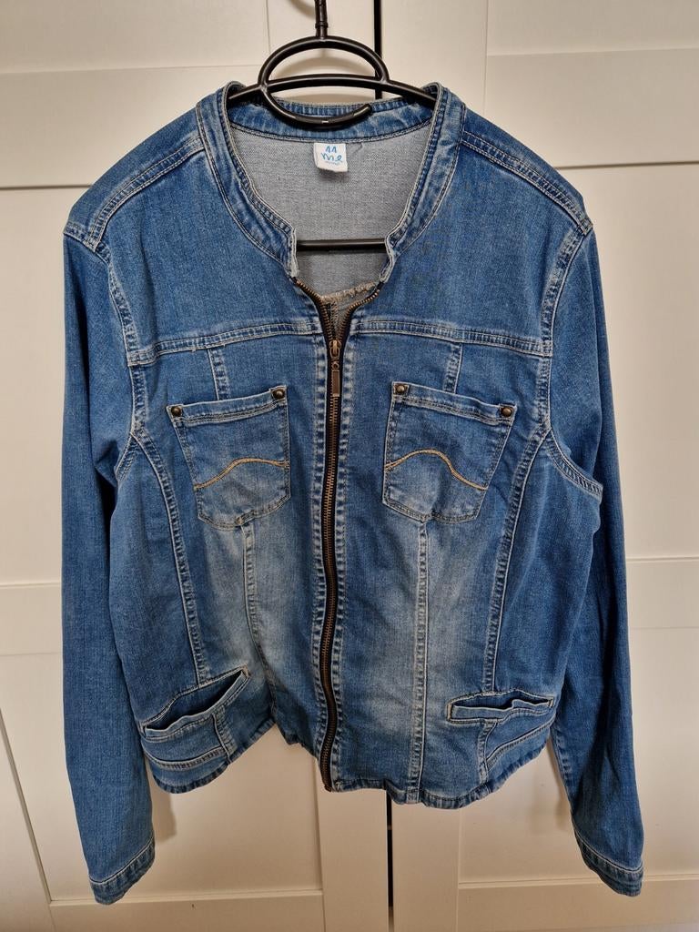 Spijkerjas MS mode, Ophalen, Blauw, Maat 42/44 (L), Zo goed als nieuw