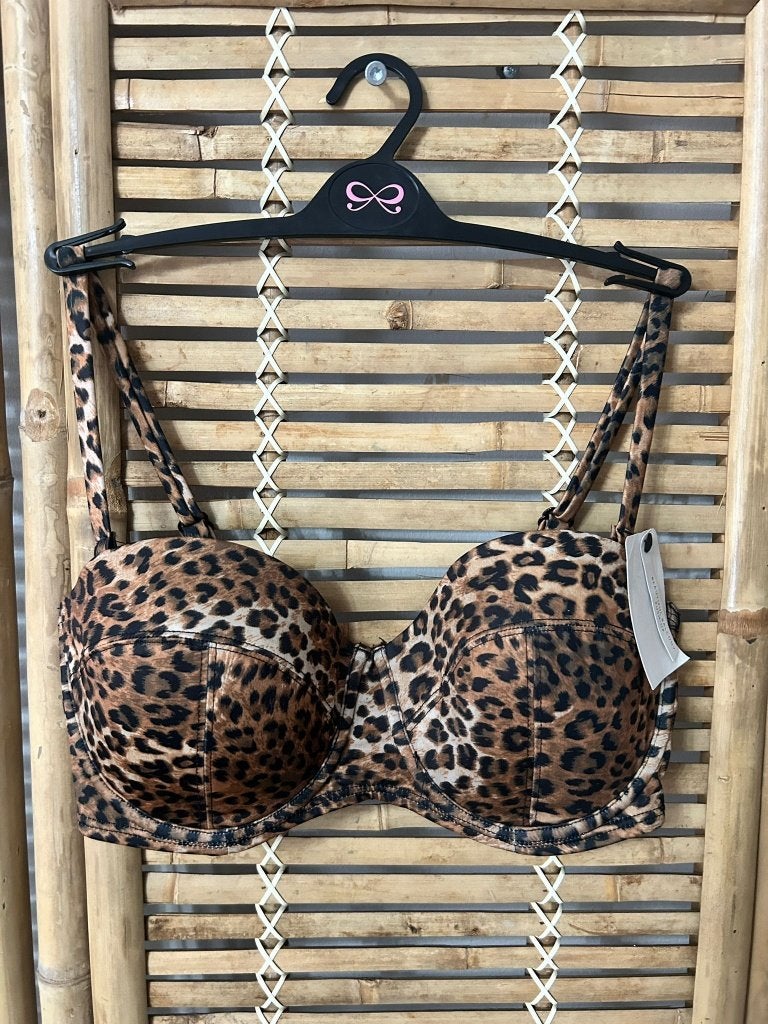 Hunkemöller Leopard Push Up Bikinitop 65E - SALE OP=OP, Bruin, Nieuw, Ophalen of Verzenden, Bikini