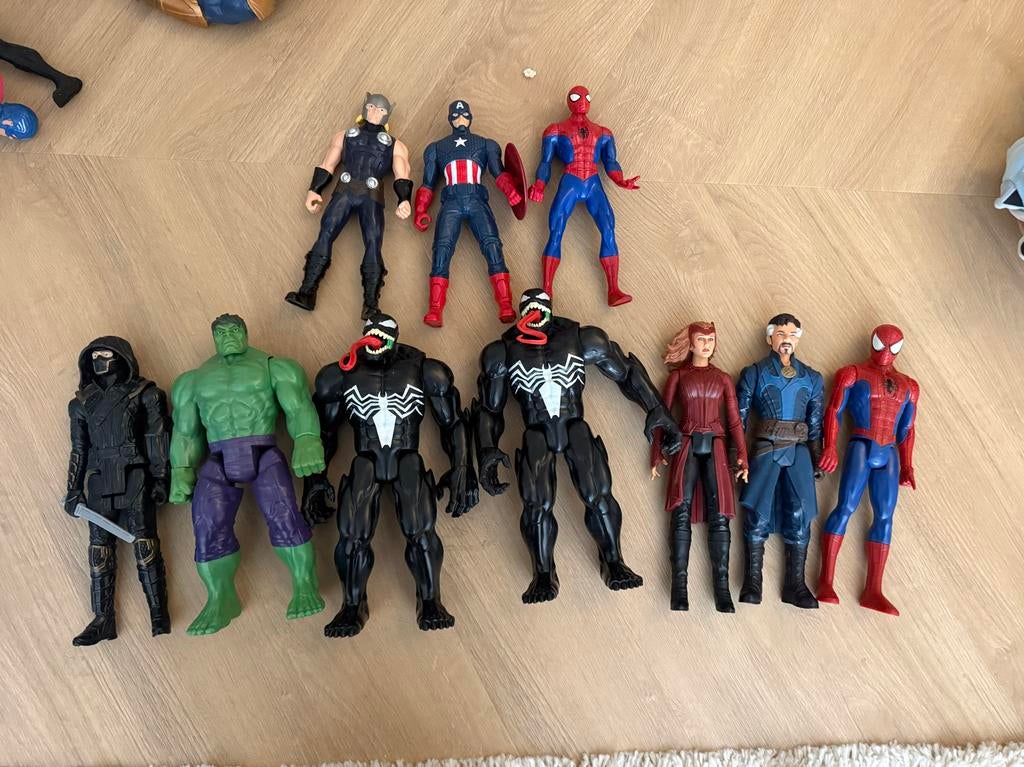 Collectie Marvel en DC Superhelden actiefiguren, Kinderen en Baby's, Speelgoed | Actiefiguren, Gebruikt, Ophalen of Verzenden
