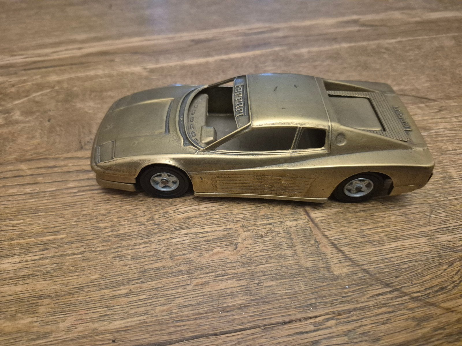 Vintage Ferrari Testarossa 1984 Bronzen Modelauto, Verzamelen, Ophalen of Verzenden, Gebruikt, Auto's