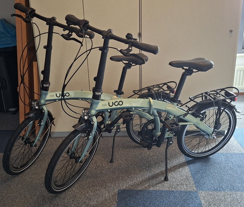 Te koop: 2 vouwfietsen, Velgrem, 16 tot 18 inch, Versnellingen, Zo goed als nieuw