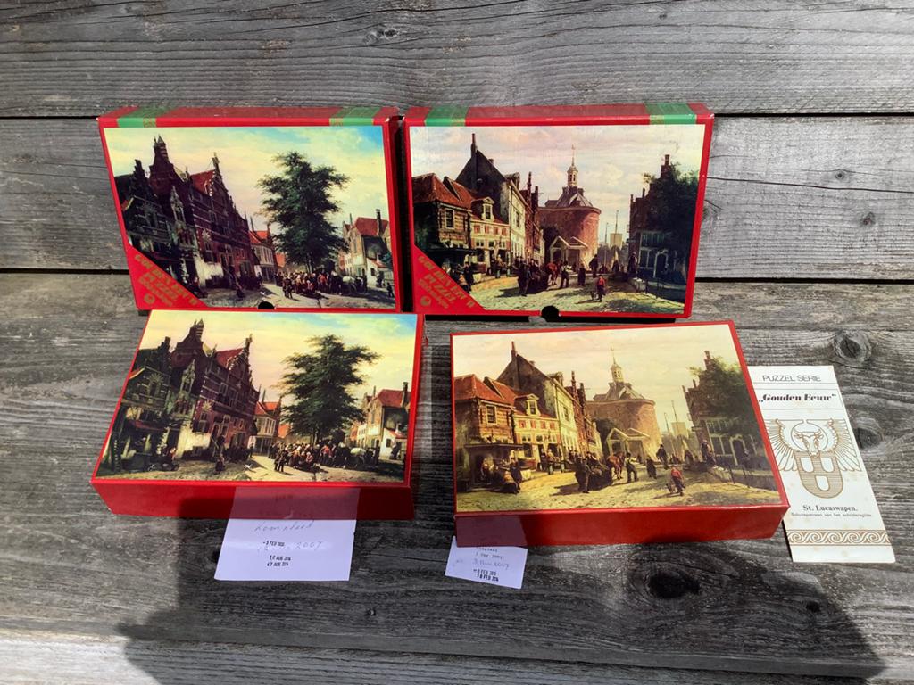 2x Gouden Eeuw puzzel serie puzzel Hema 1200 stukjes, Ophalen of Verzenden, 500 t/m 1500 stukjes, Zo goed als nieuw, Legpuzzel