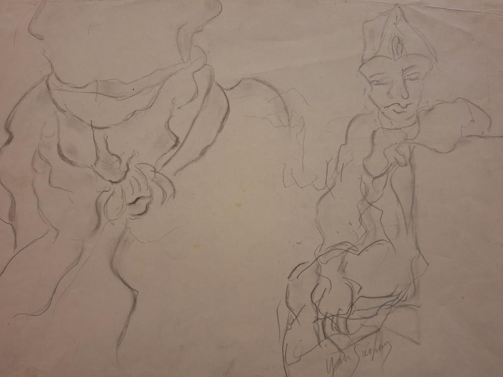 Studie tekening van Jan Sierhuis, Ophalen of Verzenden
