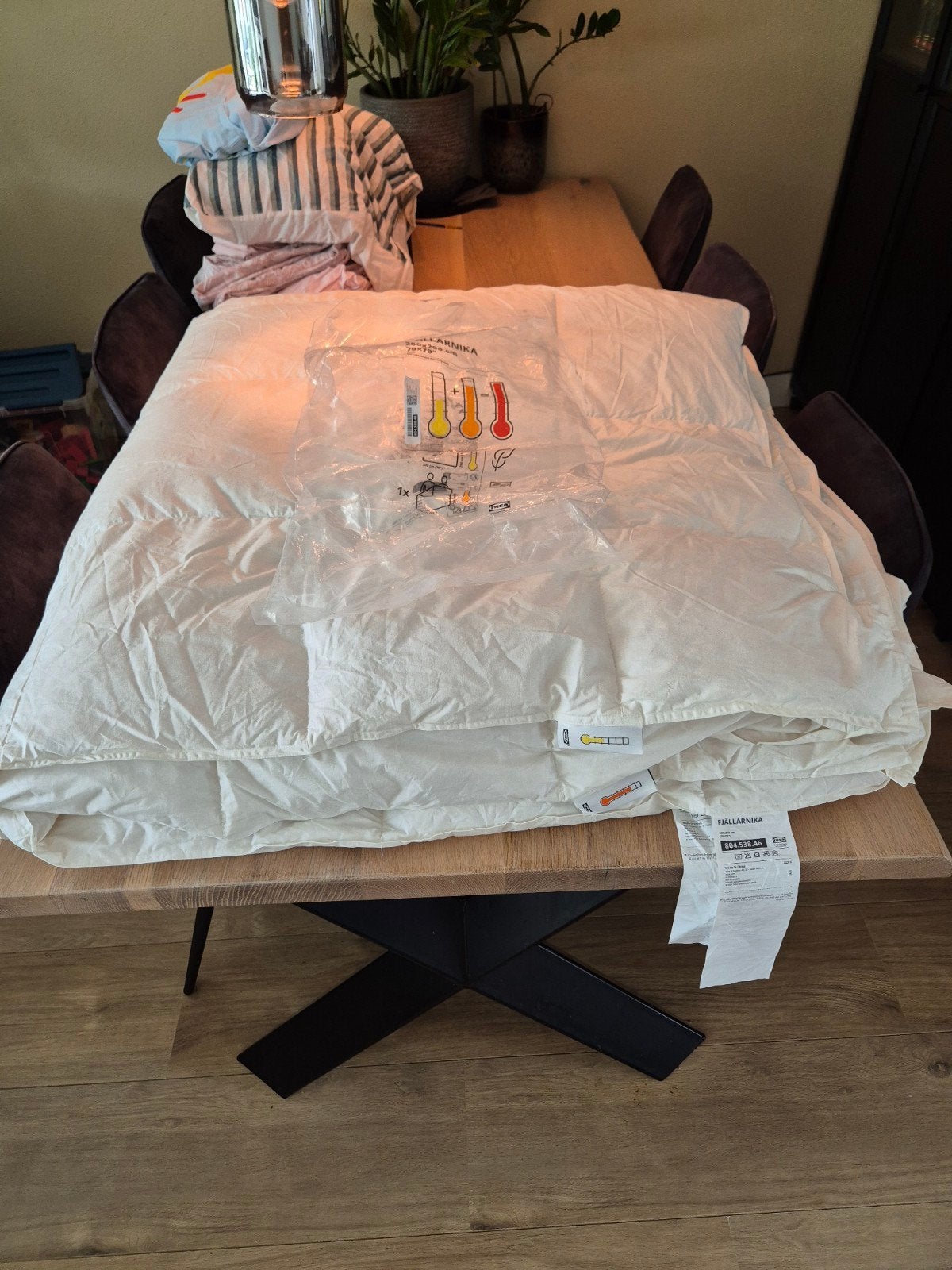 IKEA FJÄLLARNIKA Dekbed 200x200 cm (niet gebruikt), Ophalen, Jongetje of Meisje, Wit, Deken of Dekbed