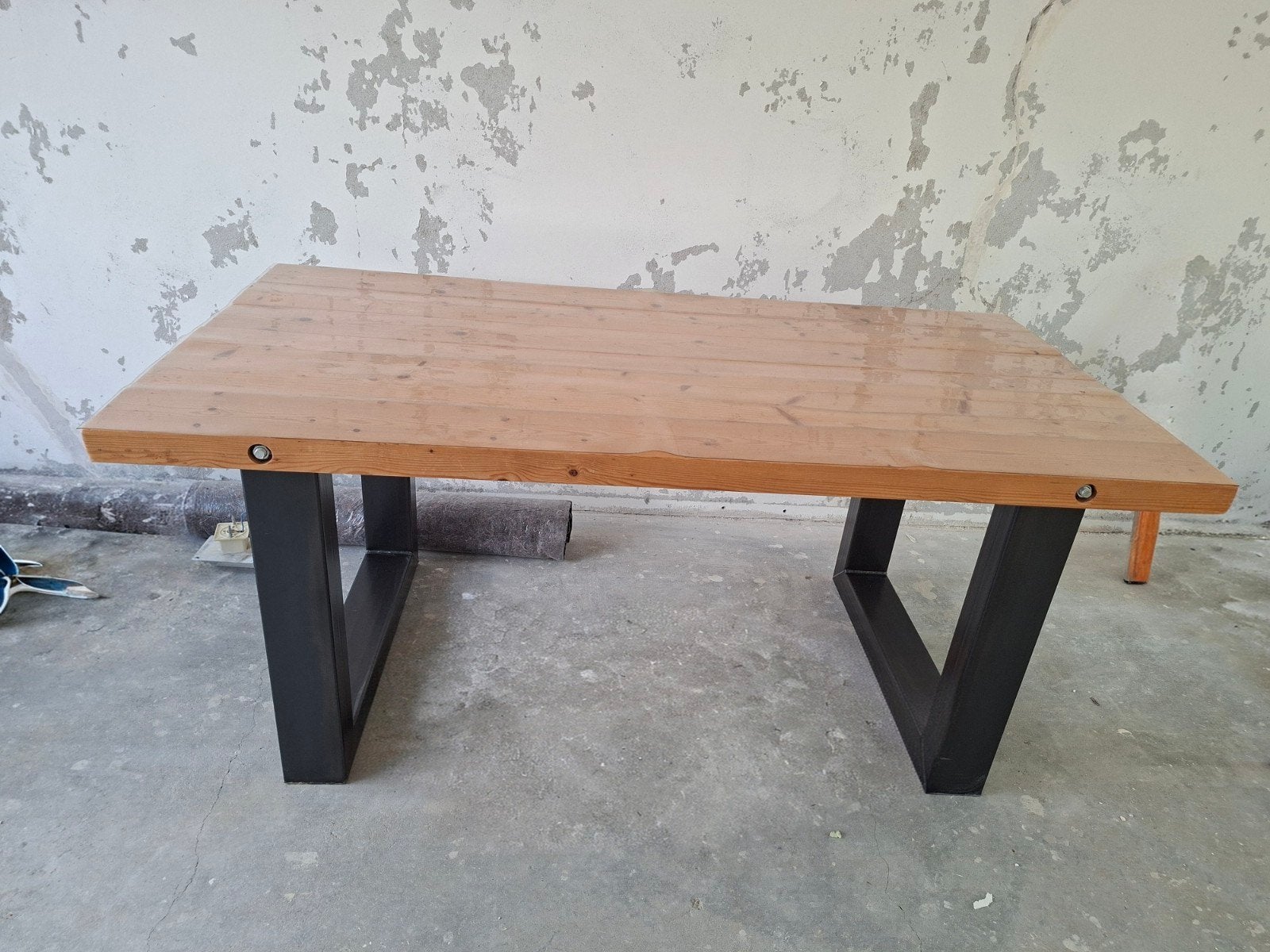 Robuuste eettafel, Ophalen, Rechthoekig, 150 tot 200 cm, 50 tot 100 cm