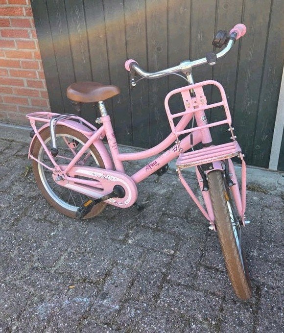 Alpina Cargo 18 inch meisjesfiets - Roze, Fietsen en Brommers, Fietsen | Meisjes, Ophalen, Terugtraprem, Gebruikt, Alpina