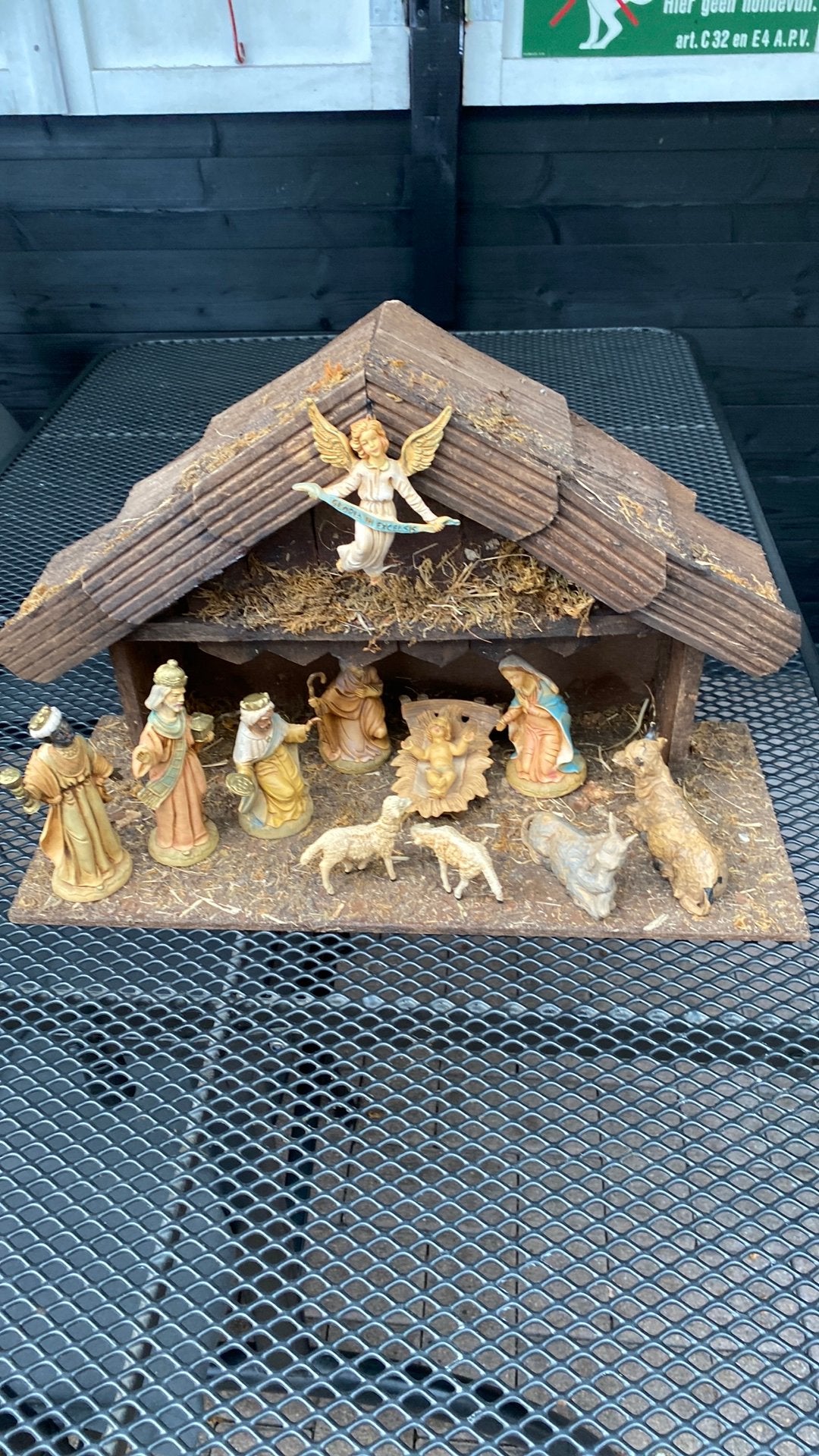 Mooie oude kerststal made in Italy prachtig exemplaar, Diversen, Ophalen, Gebruikt