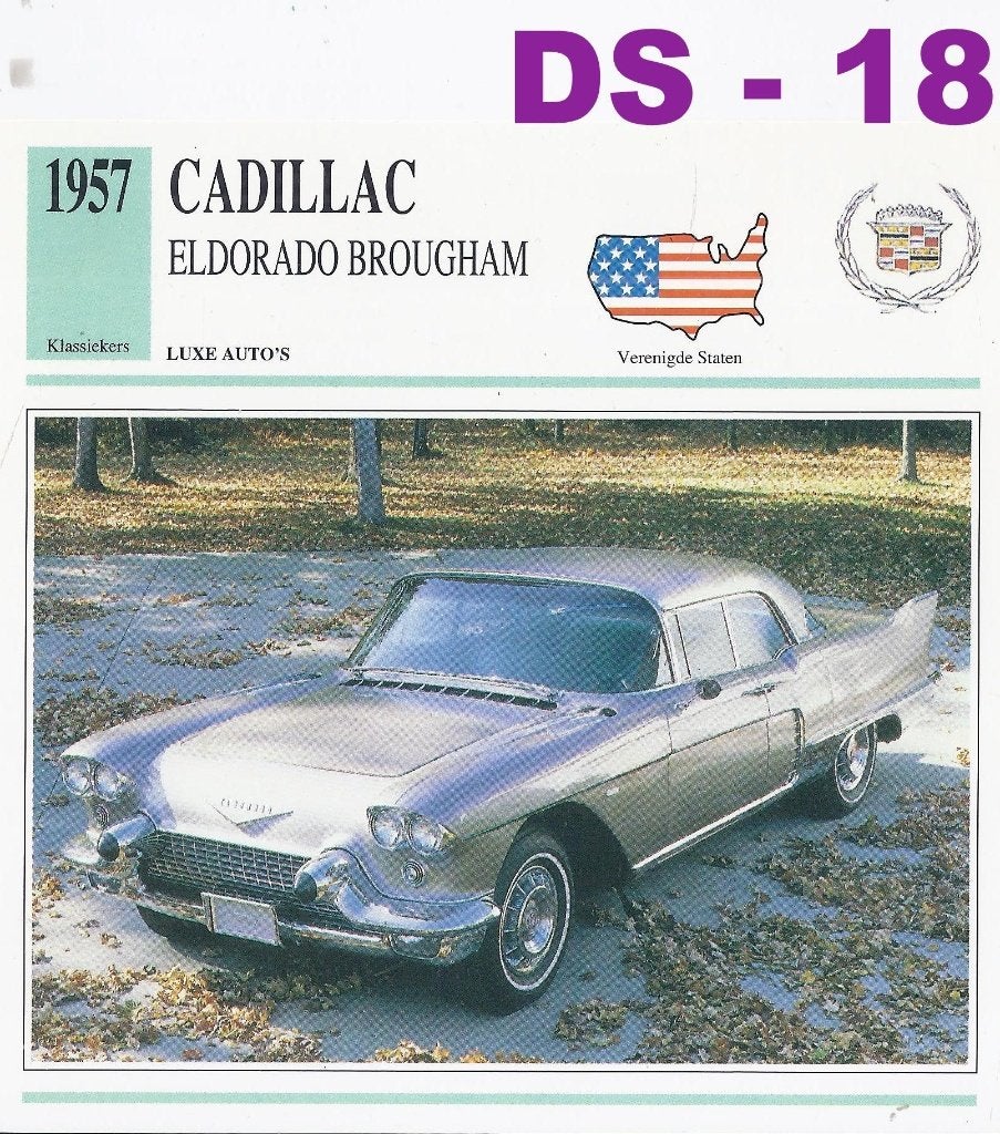DS18 Autokaart Cadillac eldorado Brougham, Ophalen of Verzenden, Zo goed als nieuw, Auto's