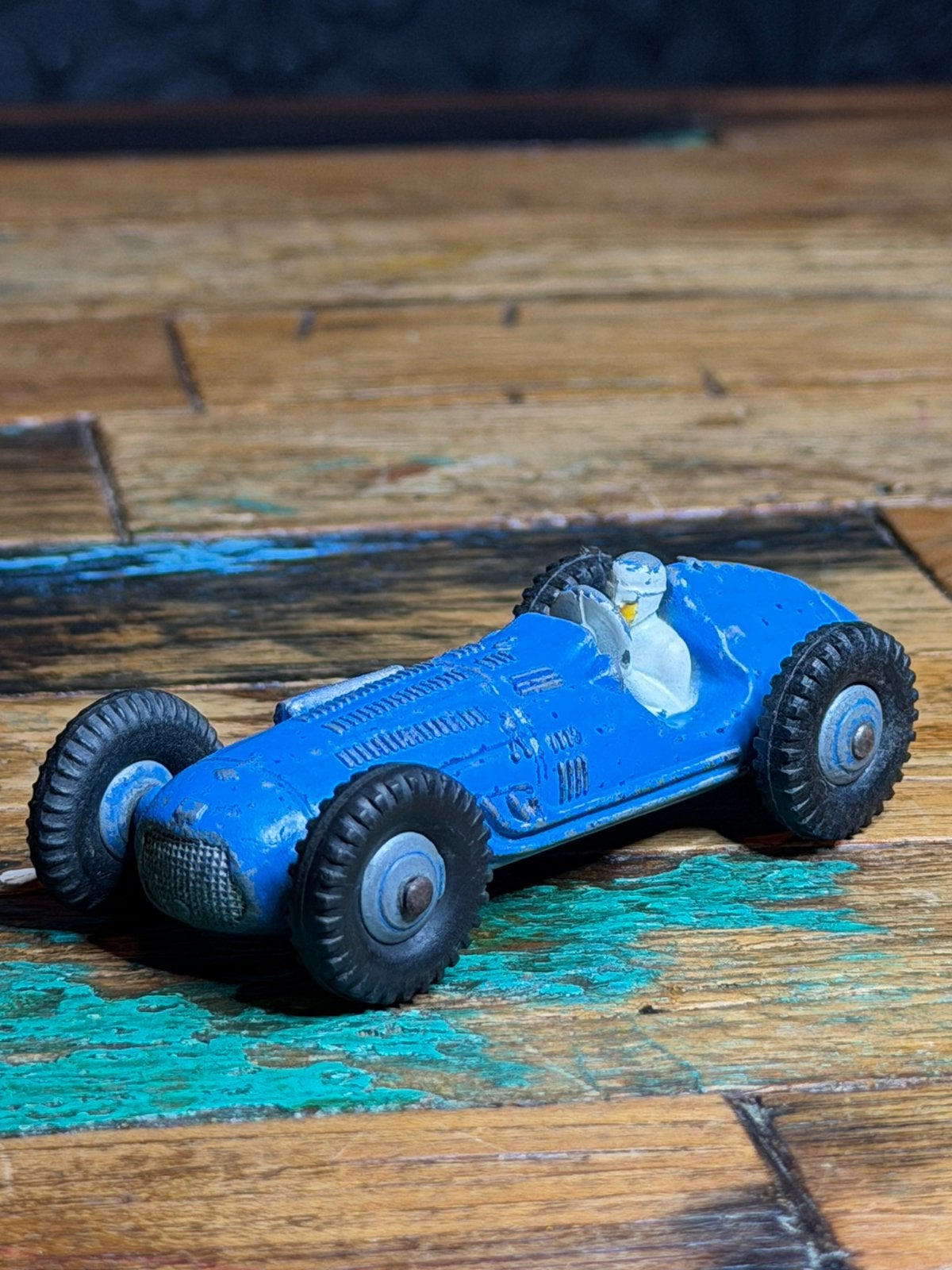 Dinky Toys France 23H Talbot Lago – blauwe racewagen, Hobby en Vrije tijd, Ophalen of Verzenden, Gebruikt, Auto, Dinky Toys