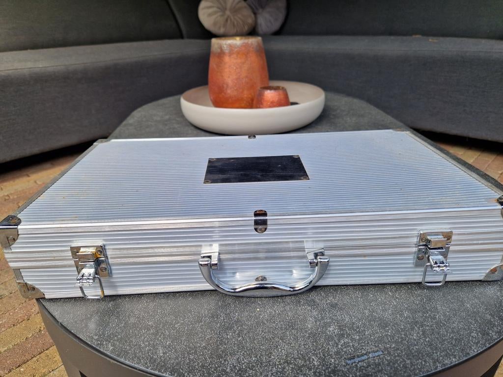 Aluminium koffer - barbecue set, Tuin en Terras, Ophalen, Zo goed als nieuw