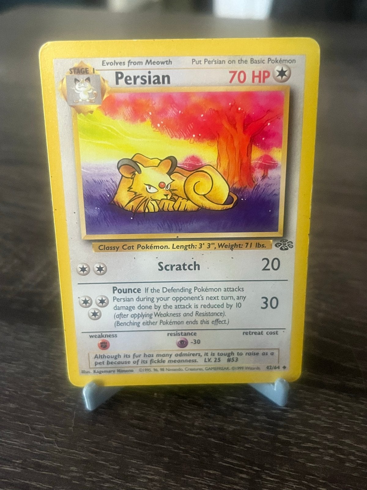 Pokémon Persian (42/64) - Jungle - Good, Ophalen of Verzenden, Gebruikt, Losse kaart
