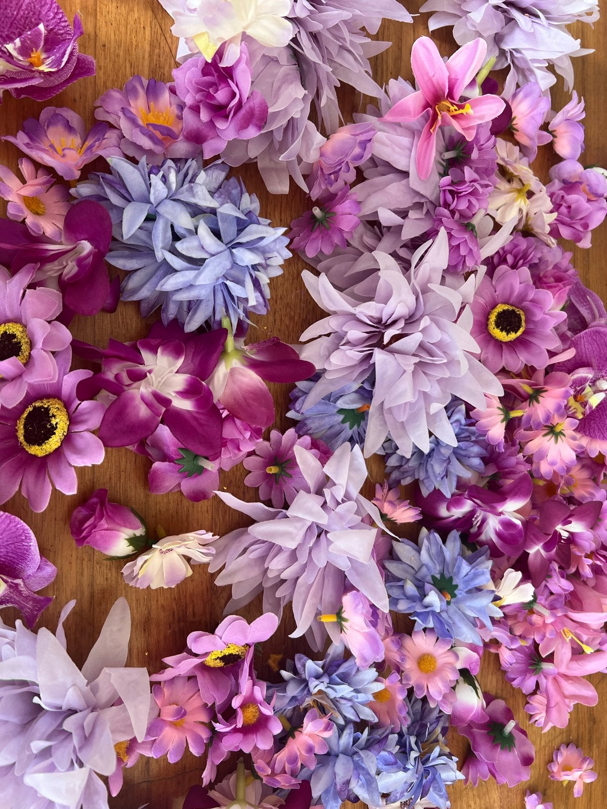 20 Lila Kunstbloemetjes - Decoratieve Zijden Bloemen, Kunstbloem, Ophalen of Verzenden, Onderhoudsvrij, Paars