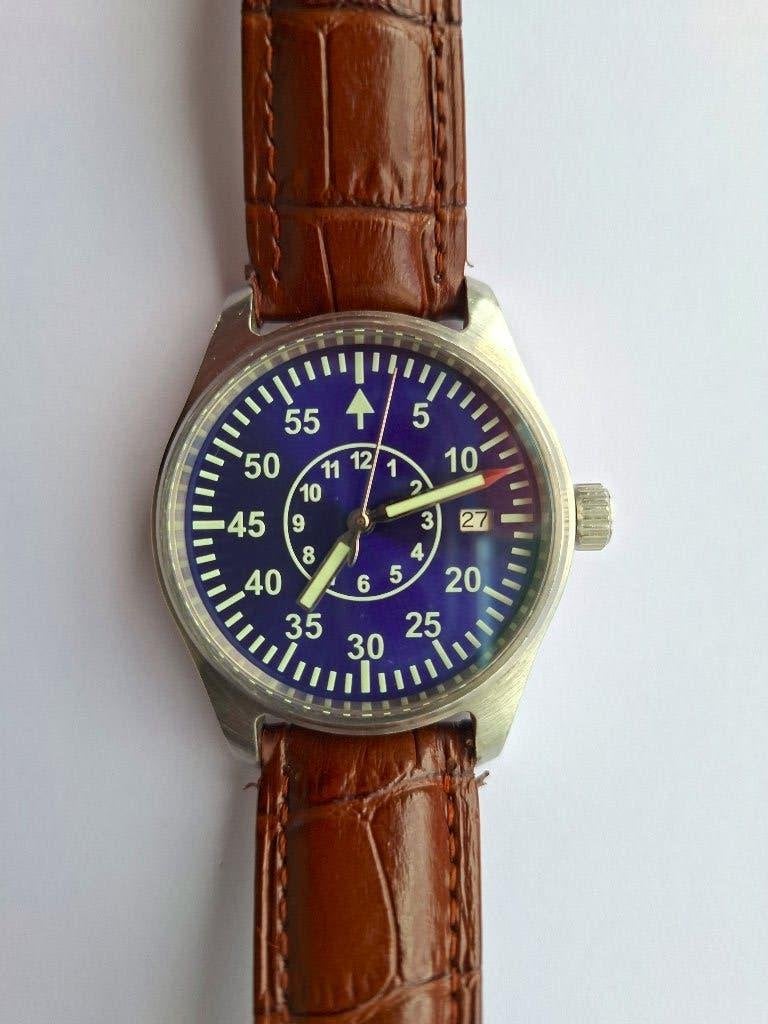 horloge waterdicht automaat, Sieraden, Tassen en Uiterlijk, Overige merken, Leer, Staal, Ophalen of Verzenden