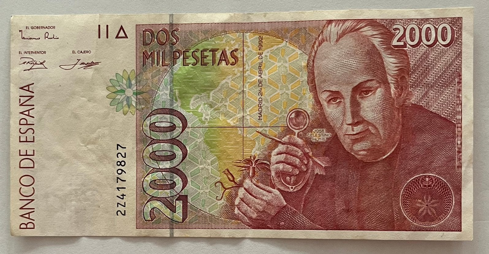 Spanje 2.000 Pesetas 1992 gebruikte staat, Verzenden, Overige landen, Los biljet
