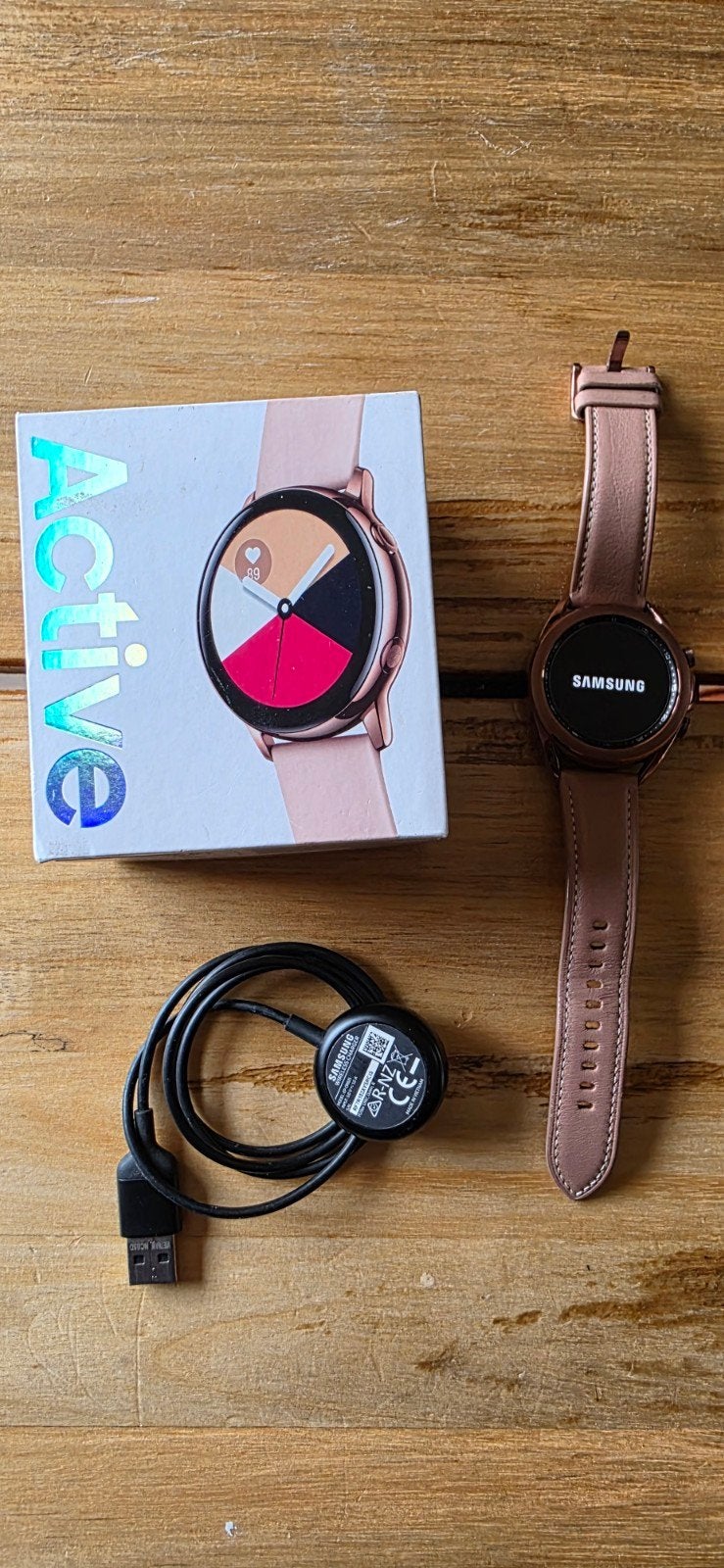 Samsung Galaxy Watch Active (SM-R500) - Rose Goud, Ophalen of Verzenden, Zo goed als nieuw, Samsung, Stappen