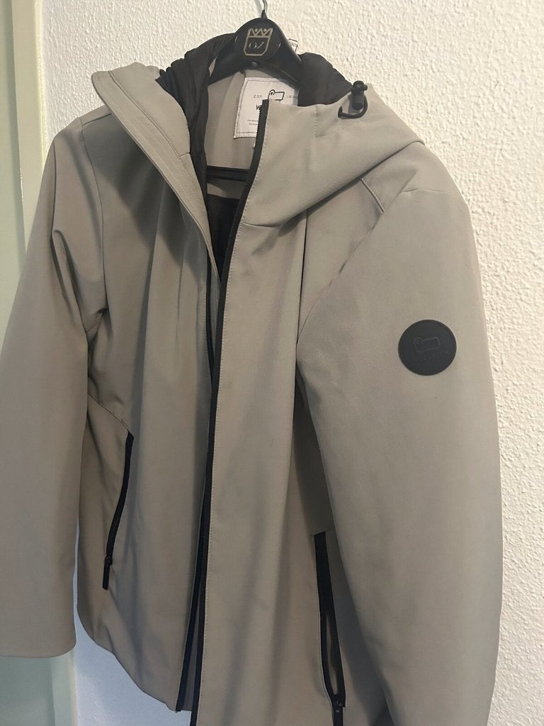Woolrich Softshell Jas Heren - Beige/Kaki, Kleding | Heren, Jassen | Winter, Beige, Overige maten, Ophalen of Verzenden, Gedragen