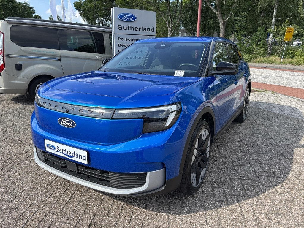 Ford Explorer Extended Range RWD 77 kWh | 360 graden camera, Auto's, Ford, Automaat, Achterwielaandrijving, Gebruikt, Blauw