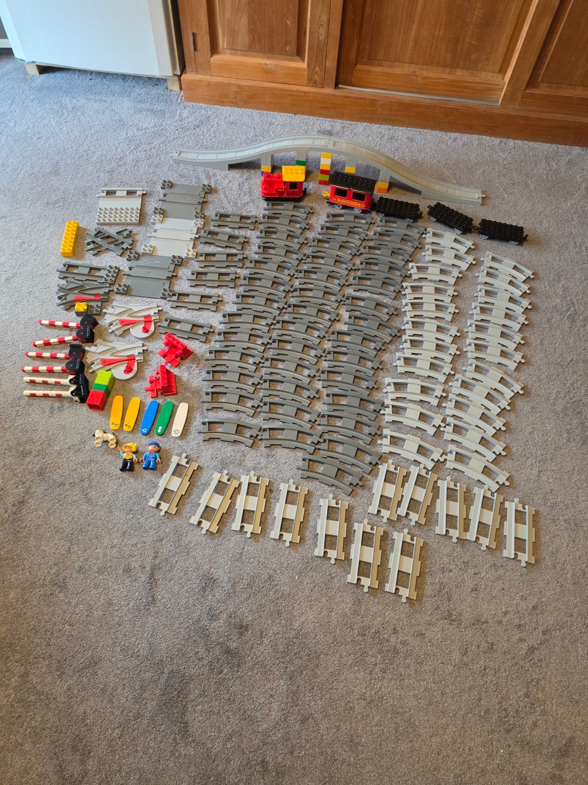 Grote collectie Lego Duplo met grondplaten en treinbaan, Kinderen en Baby's, Ophalen, Gebruikt, Overige thema's, Lego