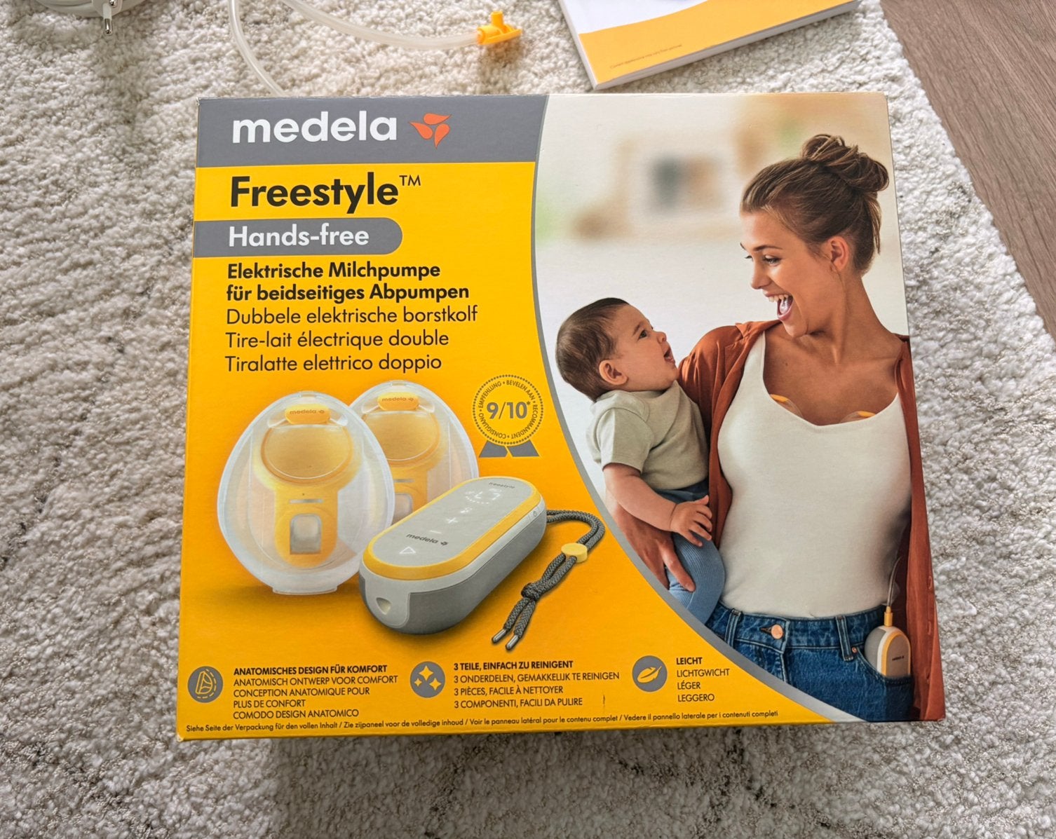 Medela Freestyle Hands-Free dubbele elektrische borstkolf, Kinderen en Baby's, Medela, Ophalen of Verzenden, Zo goed als nieuw