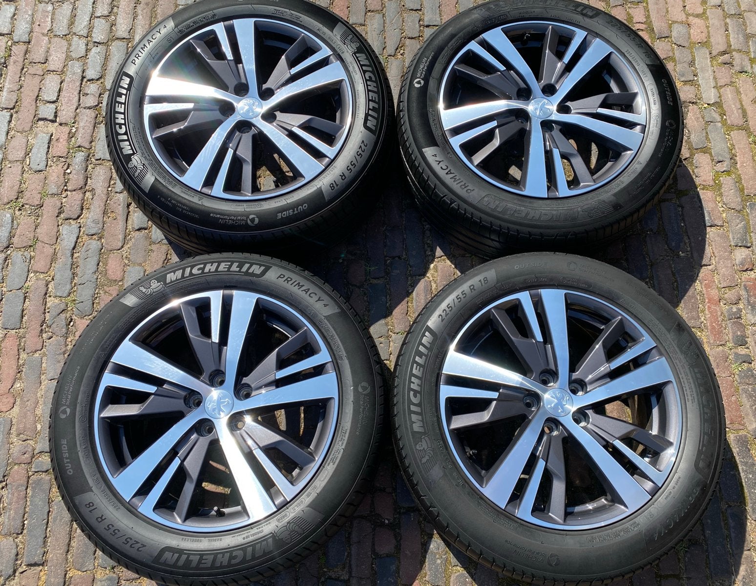 NIEUWE/ demo 18” Peugeot 3008 velgen + 225/55 R18 Michelin, Auto-onderdelen, 18 inch, Banden en Velgen, Nieuw, Ophalen of Verzenden
