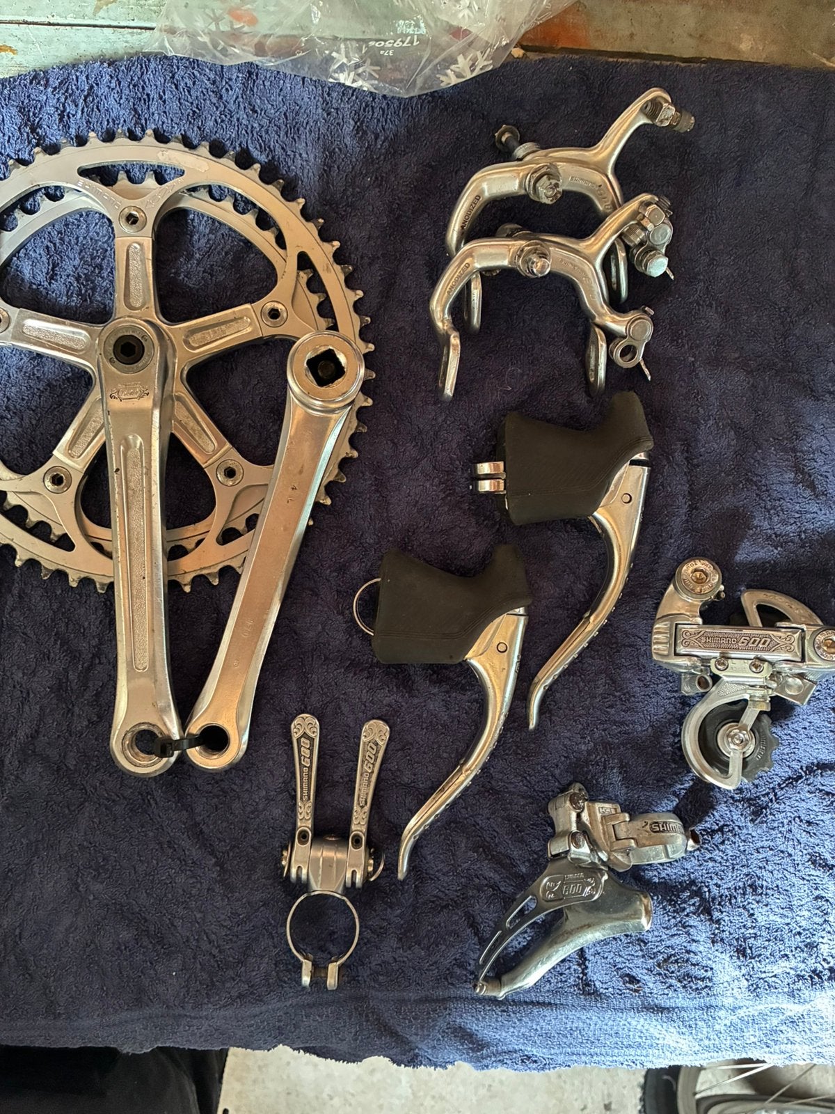 Shimano 600 arabesque groepsset, Gebruikt, Overige typen, Staal, Ophalen of Verzenden