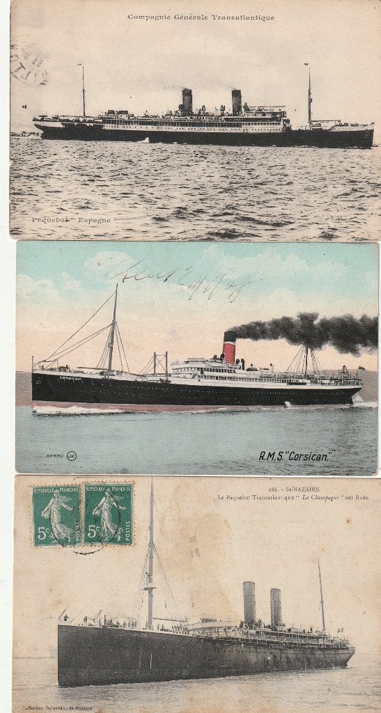 Scheepvaart : Pakketboten, Verzamelen, Scheepvaart, Verzenden, Zo goed als nieuw, Kaart, Foto of Prent