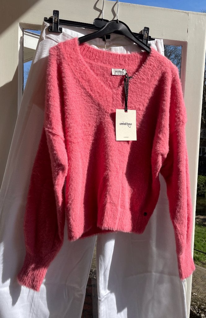ottod’Ame leuke zachte rose trui mt M (It 44) ZGAN, Kleding | Dames, Truien en Vesten, Maat 38/40 (M), Verzenden, Zo goed als nieuw
