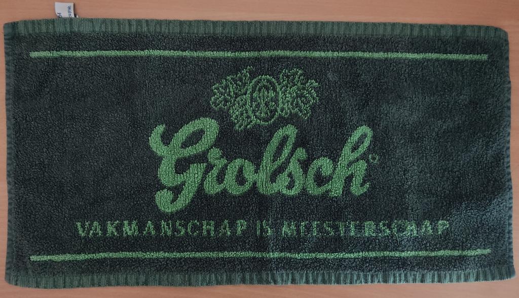 Grolsch bardoek handdoek, Ophalen of Verzenden, Gebruikt, Overige typen, Grolsch