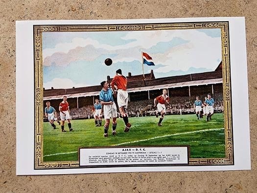Ingekleurde foto 20x30 cm wedstrijd Ajax-DFC 1-1.18-09-1932, Verzamelen, Verzenden, Nieuw, Ajax, Poster, Plaatje of Sticker