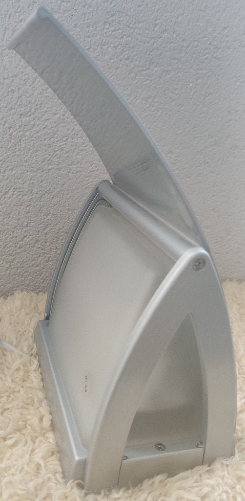 Tafellamp/bureaulamp zilverkleurige Prisma serie Tango, Ophalen, Zo goed als nieuw, Glas, Minder dan 50 cm