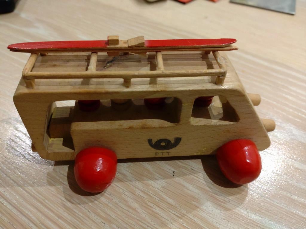 Vintage PTT houten ski bus, Ophalen of Verzenden