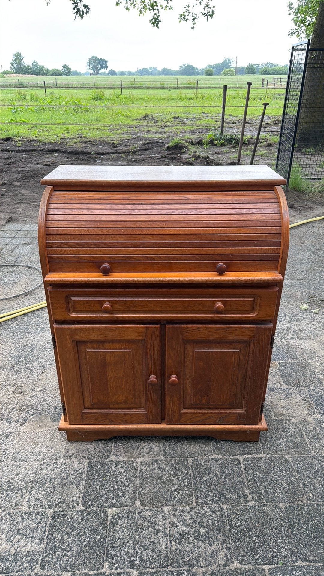 Eikenhouten Secretaire, Huis en Inrichting, Ophalen, Gebruikt, Eikenhout, Minder dan 150 cm