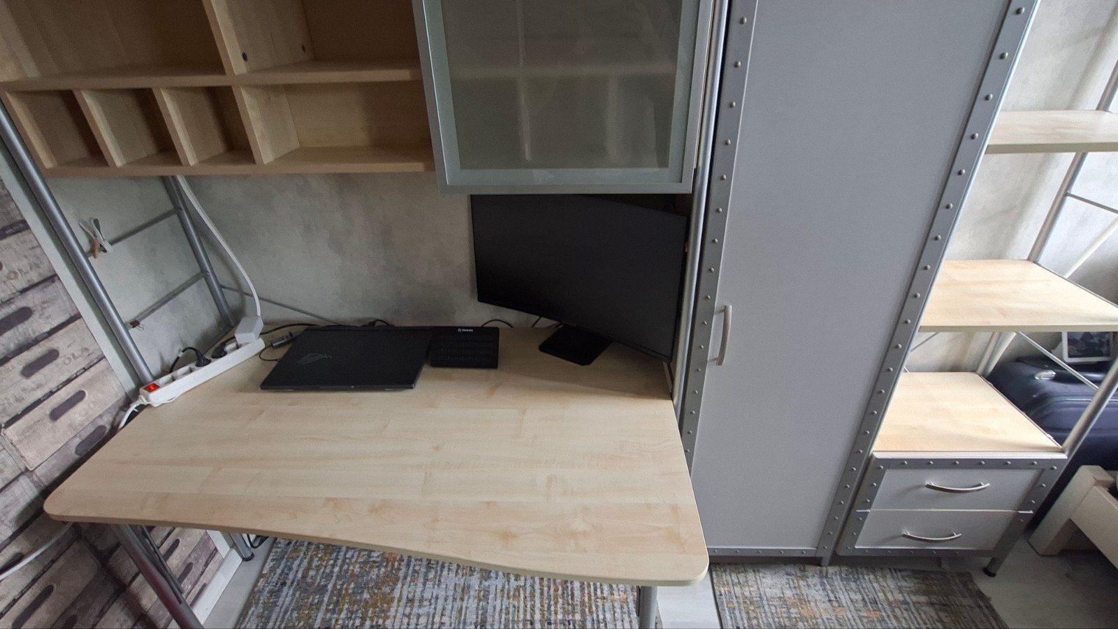 kast inclusief bureau, Ophalen, Met deur(en), 200 cm of meer, 200 cm of meer