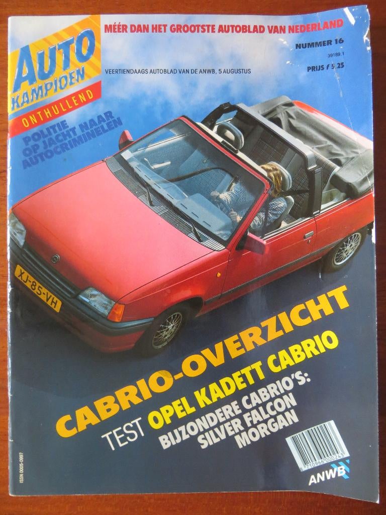 Autokampioen 16 1989 Kadett Cabrio, Morgan, Silver Falcon, Ophalen of Verzenden, Zo goed als nieuw, Opel