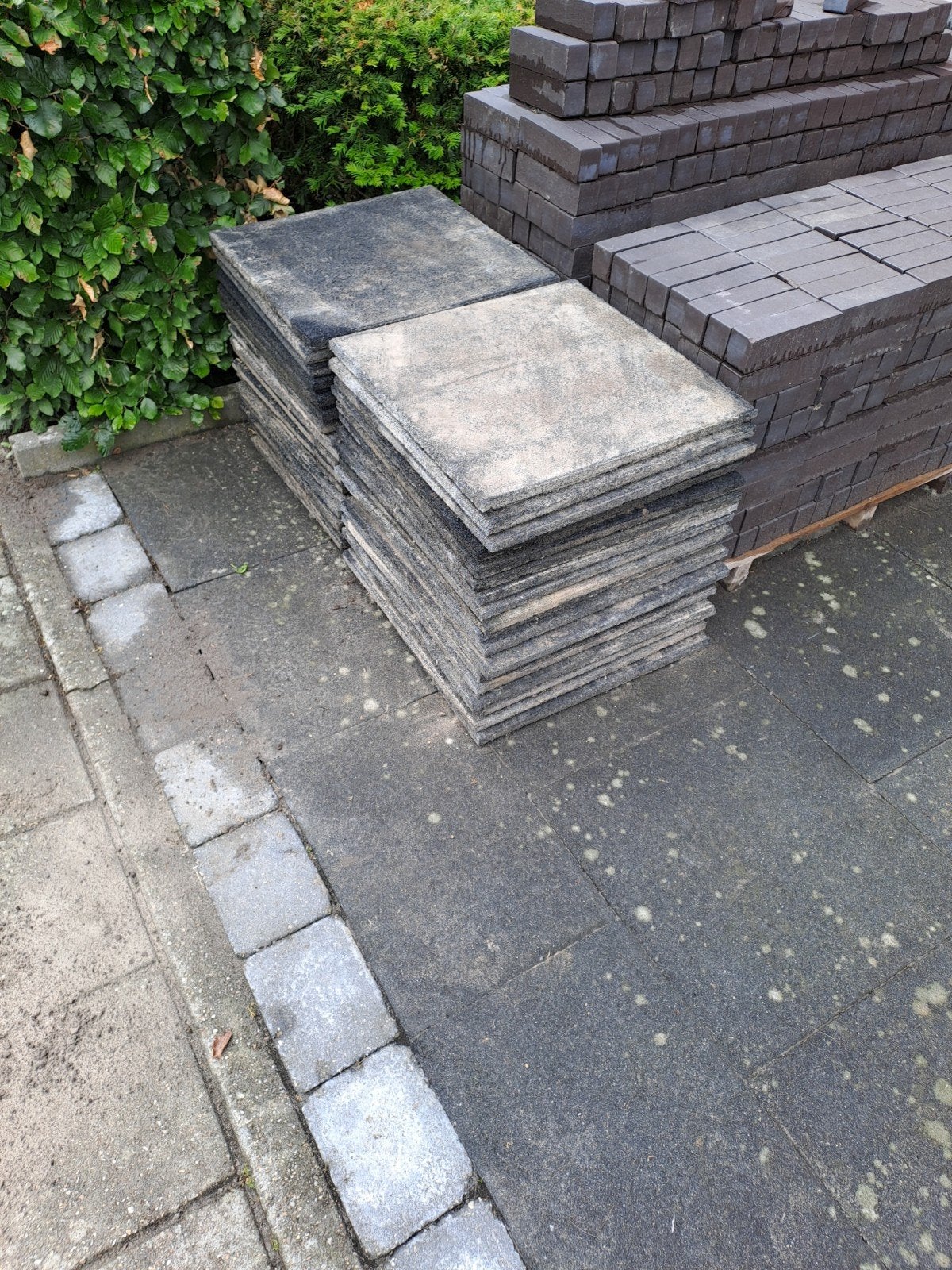 Rubber tegels 50x50cm, 40 stuks, Tuin en Terras, Tegels en Klinkers, Ophalen, Gebruikt, Rubber, Overige typen