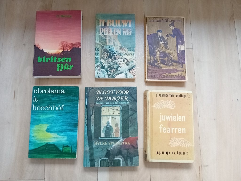 Friese boeken: romans, waaronder 'Juwielen fearren'., Boeken, Ophalen of Verzenden, Nederland, Gelezen, Diverse Friese auteurs