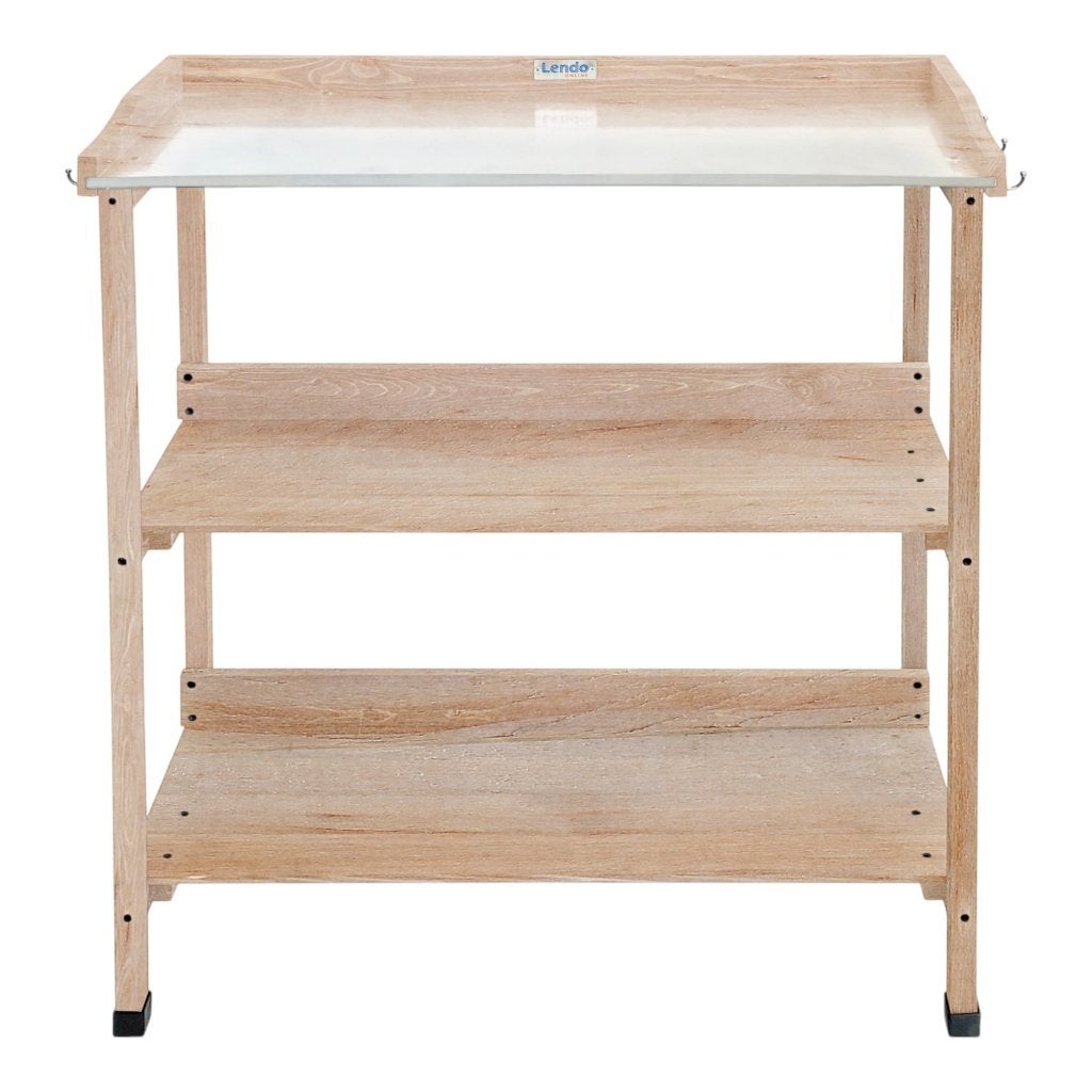 Lendo Online Oppottafel 73x37x92 cm Vurenhout Naturel, Info@lendo-online.eu, Rechthoekig, Hout, Nieuw