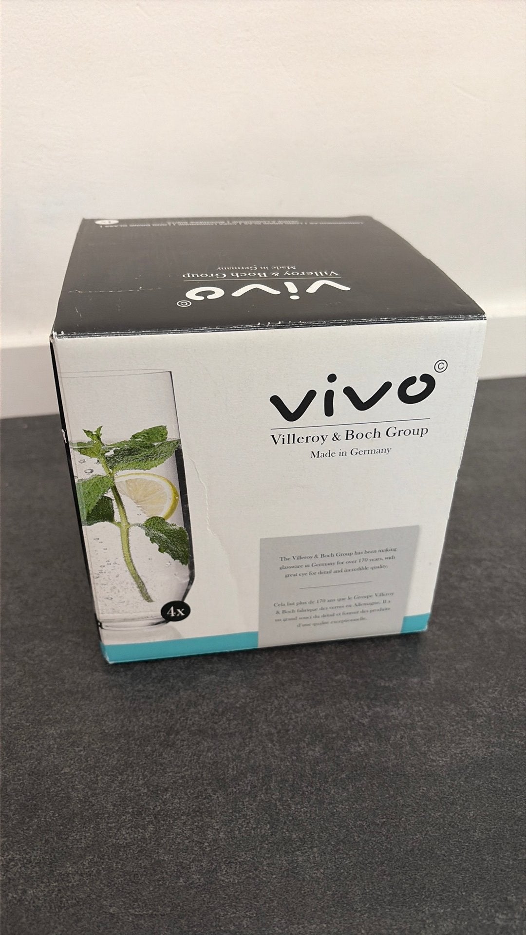 Vivo villeroy and boch waterglazen - nieuw!, Ophalen of Verzenden, Nieuw, Porselein, Overige stijlen