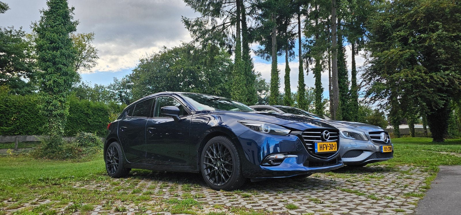 Mazda 3 |Sports Line | Facelift | 165PK | 2017, Auto's, Voorwielaandrijving, ABS, 4 cilinders, Blauw