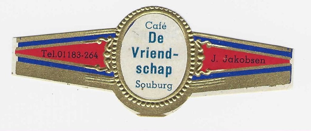 reclamen no 39-  jacobsen  squburg, Verzamelen, Ophalen of Verzenden, Sigarenbandjes