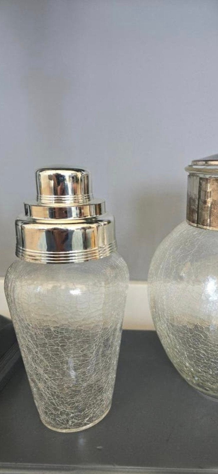 Prachtige antieke craquelé WMF cocktailshaker 50S €20, Antiek en Kunst, Antiek | Glas en Kristal, Ophalen of Verzenden