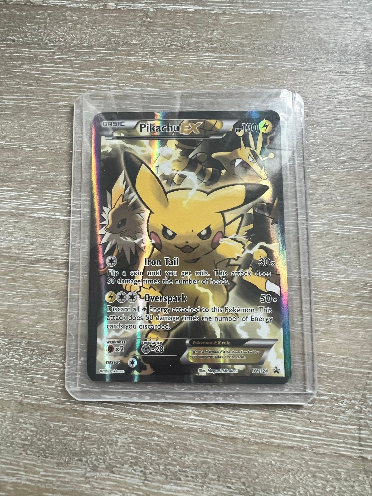 Pikachu EX XY124 Psa 8/9, Ophalen of Verzenden, Zo goed als nieuw