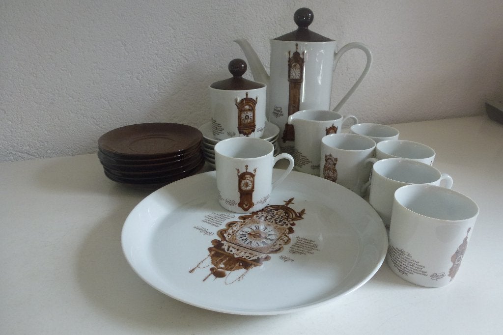 Klokken koffieset - Mitterteich, Gebruikt, Overige merken, Ophalen of Verzenden, Overige stijlen